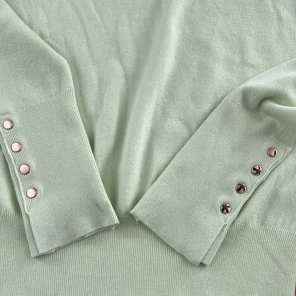 Zara Basic knit sweater size S green - Picture 4 of 10